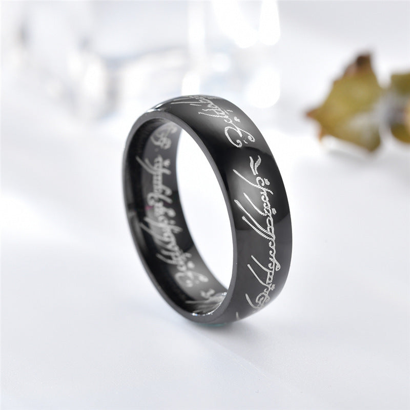 Stainless Steel Hand Jewelry Ring Foreign Trade Jewelry Titanium Steel