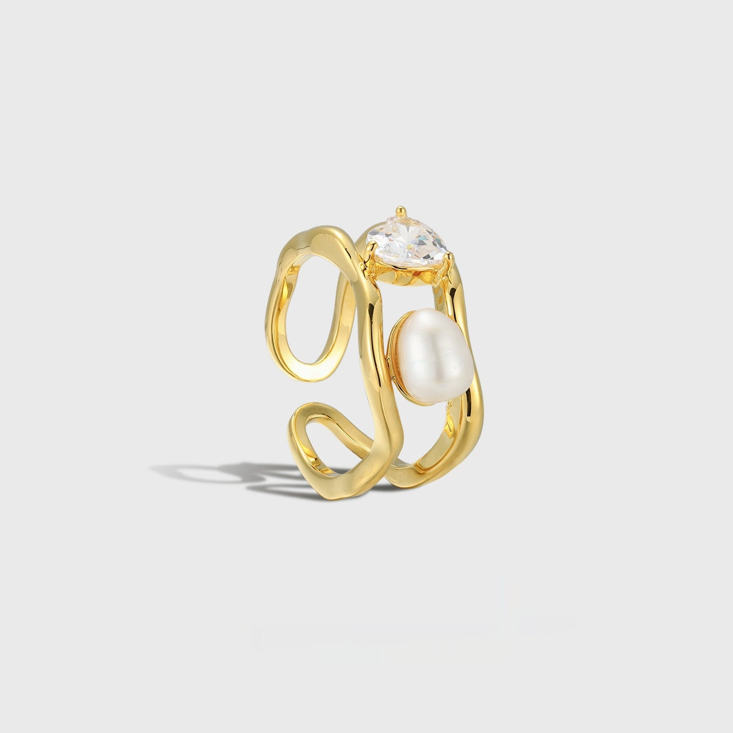 Natural Pearl Ring Designer Creative